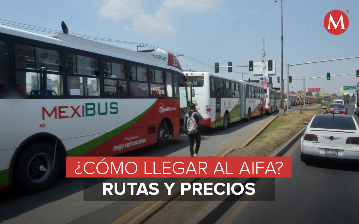 Para llegar al AIFA, puedes utilizar transporte público y privado. (Especial)