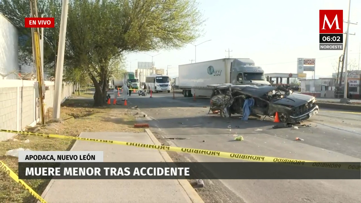 Muere joven de 14 años tras accidente en carretera de Apodaca