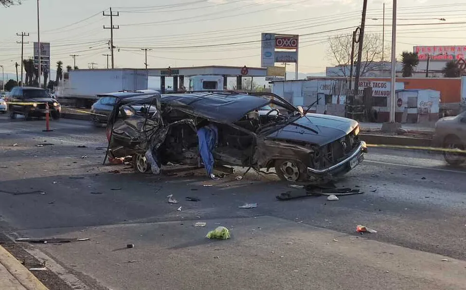 Muere menor tras accidente vial en Apodaca, NL; hay 4 heridos. Foto: Francisco Zúñiga.