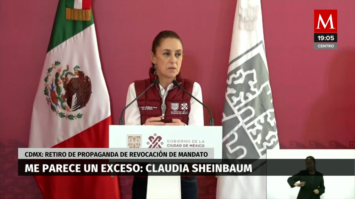 Sheinbaum califica como "exceso" el retiro de propaganda