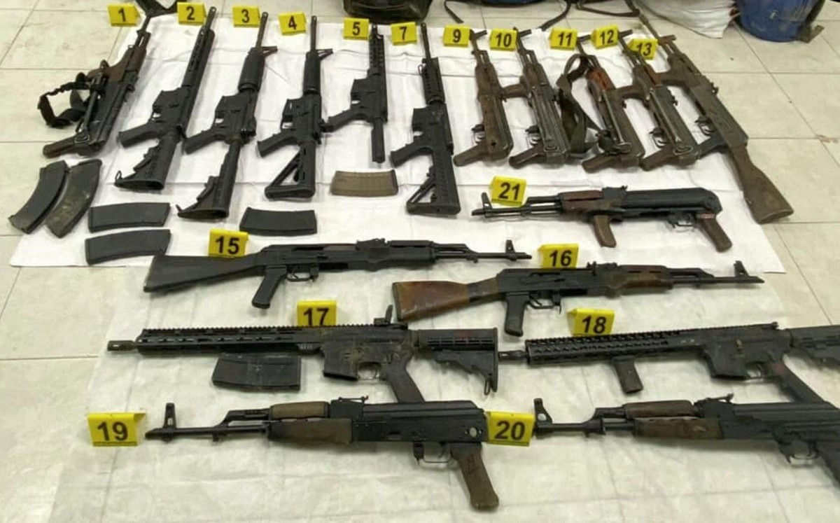 Arsenal asegurado en Tamaulipas