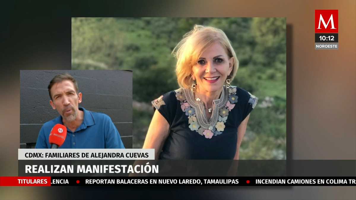 Familiares de Alejandra Cuevas realizan manifestación