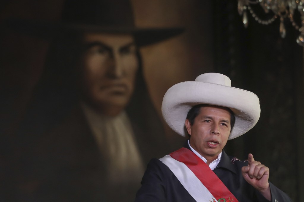 Pedro Castillo, presidente de Perú, enfrentará su segundo proceso de destitución en el Congreso. (AFP)
