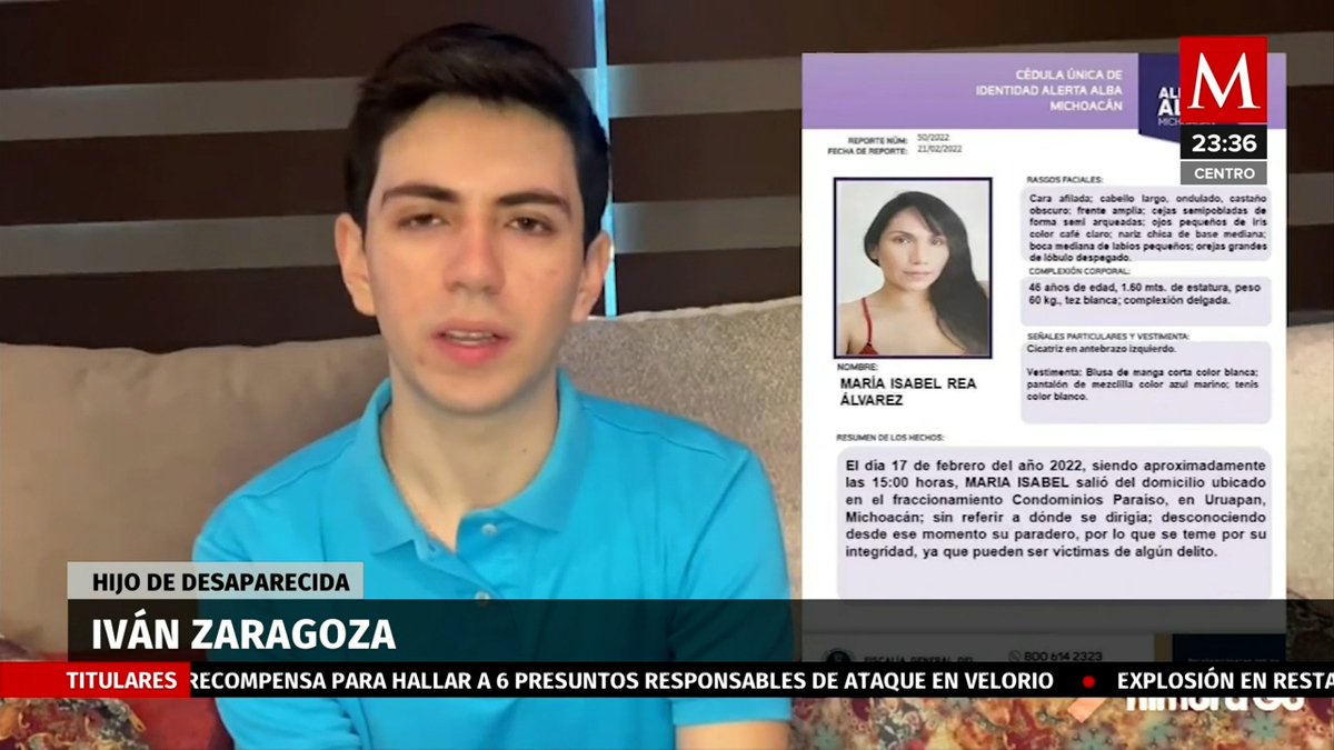 Iván Zaragoza pide ayuda para buscar a su mamá, María Isabel Rea