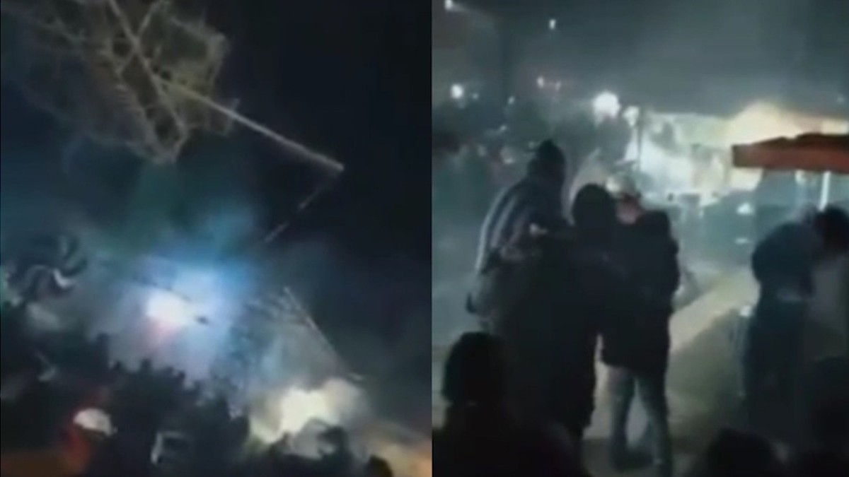 En Mixquiahuala, al menos cinco heridos por caída y estallido de un Castillo de Pirotecnia