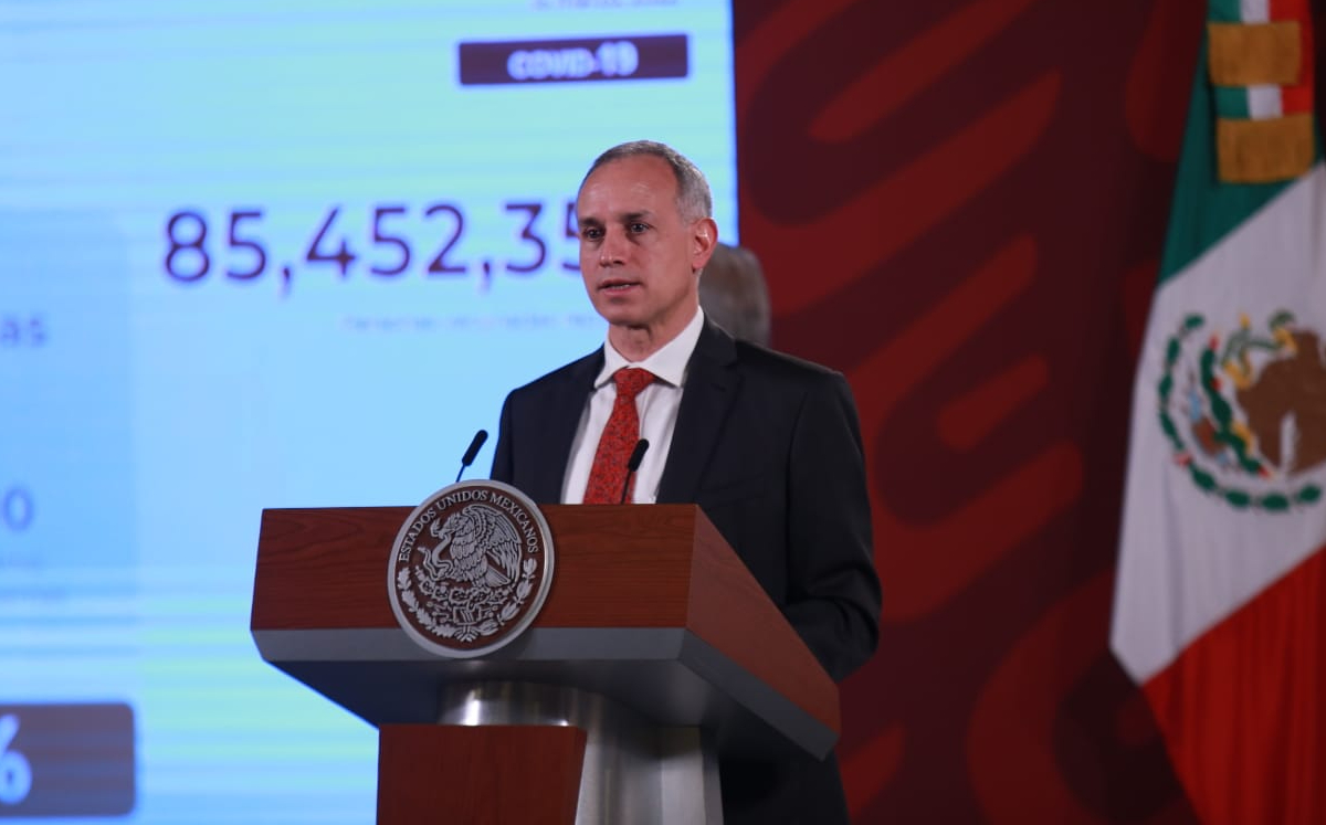 El subsecretario López-Gatell durante la conferencia mañanera de hoy en Palacio Nacional. | Juan Carlos Bautista