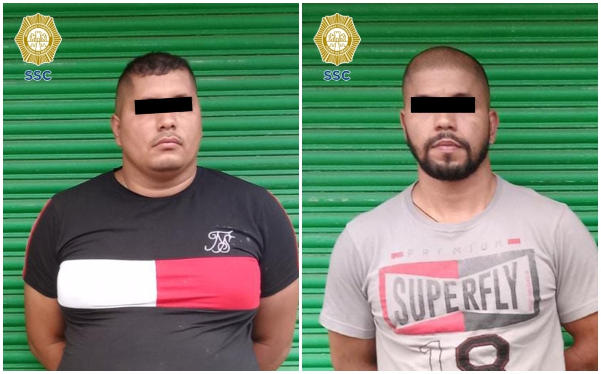 Los extranjeros fueron detenidos por asaltar a una mujer. | Fotos SSC de CdMx