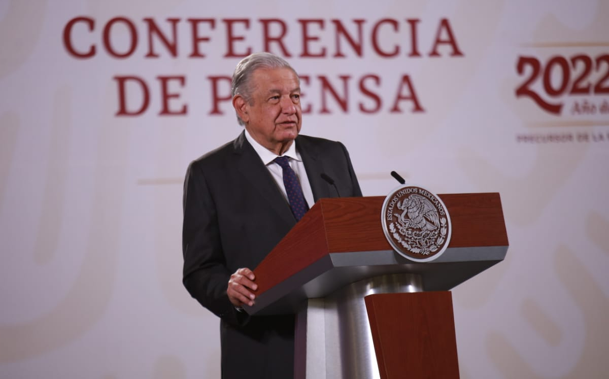 El mandatario durante la conferencia mañanera de hoy en Palacio Nacional.  | Juan Carlos Bautista