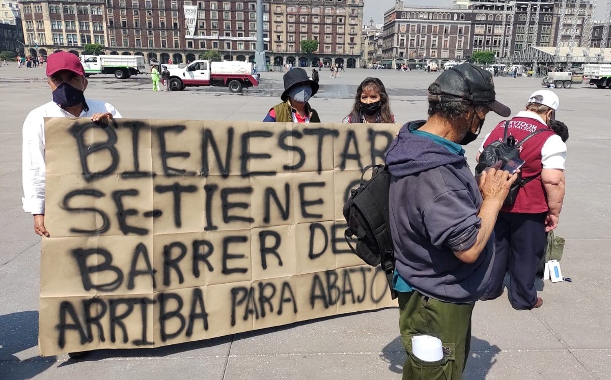 Los manifestantes denuncian despidos injustificados. | César Velázquez