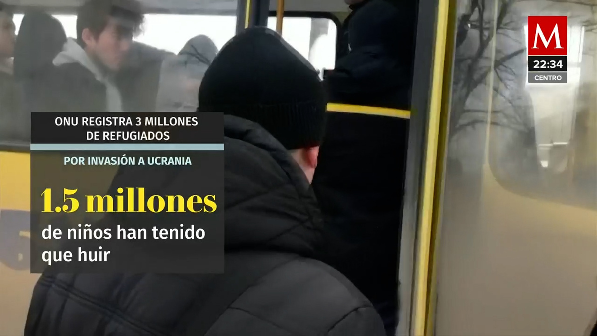 ONU: más de 3 millones de personas han huido de guerra en Ucrania