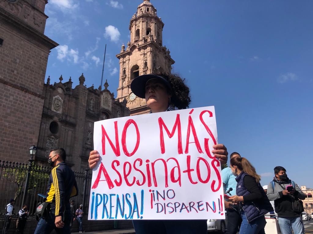 Los periodistas de Michoacán exigieron detener la violencia contra el gremio. | Especial