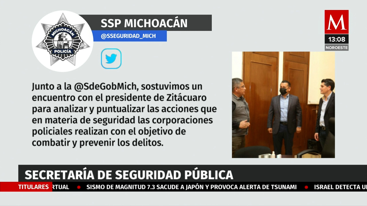 SSP de Michoacán está analizando las acciones de seguridad