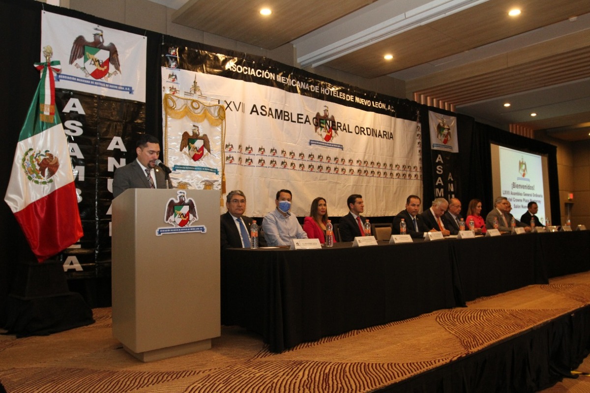 Asamblea ordinaria de la Asociación Mexicana de Hoteles y Moteles de Nuevo León. Foto: Especial