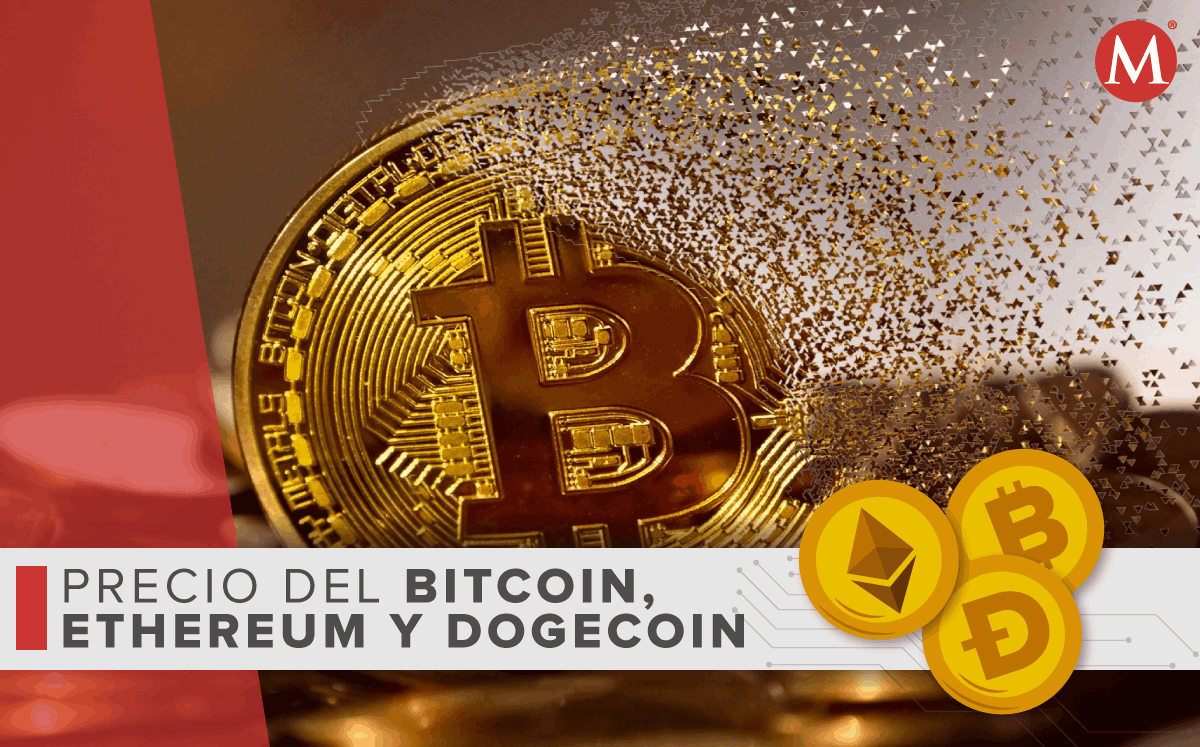Bitcoin, Ethereum y Dogecoin | Foto: Archivo