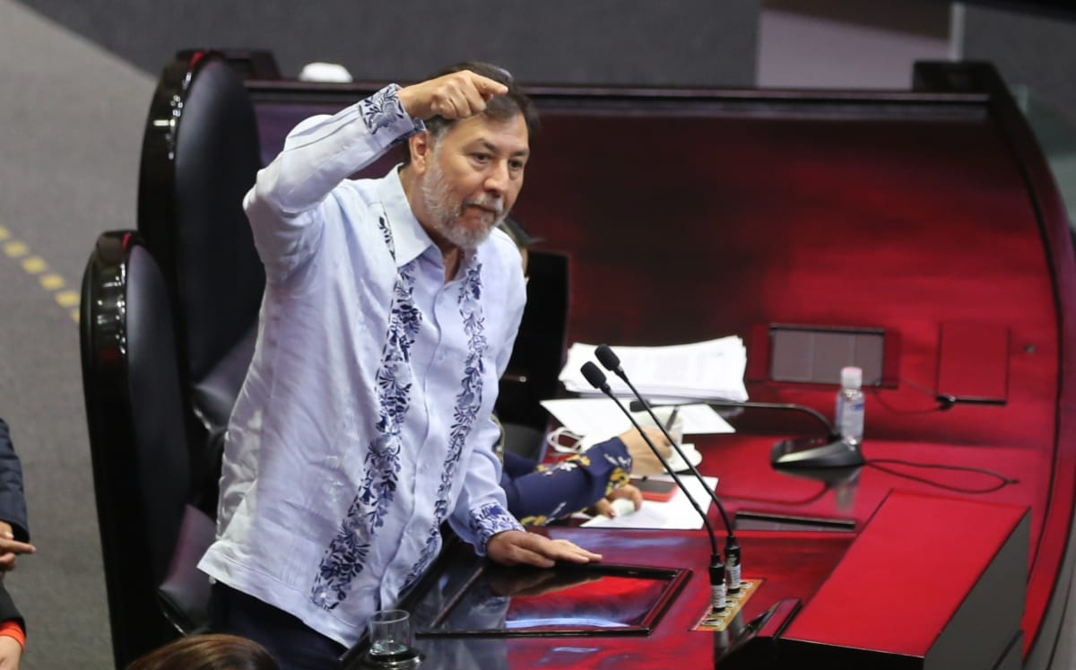 El diputado Fernández Noroña en el debate del Parlamento Europeo. | Javier Ríos