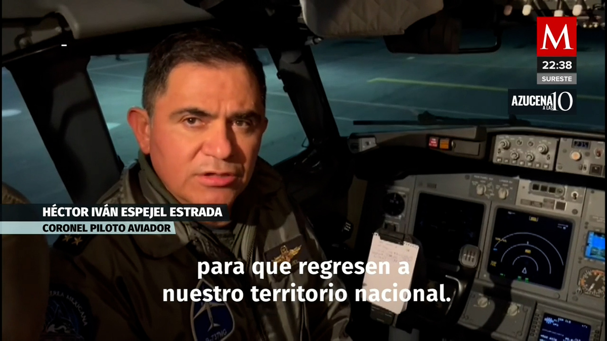 Emocionado de ayudar: piloto de Sedena dirigió vuelo de repatriación