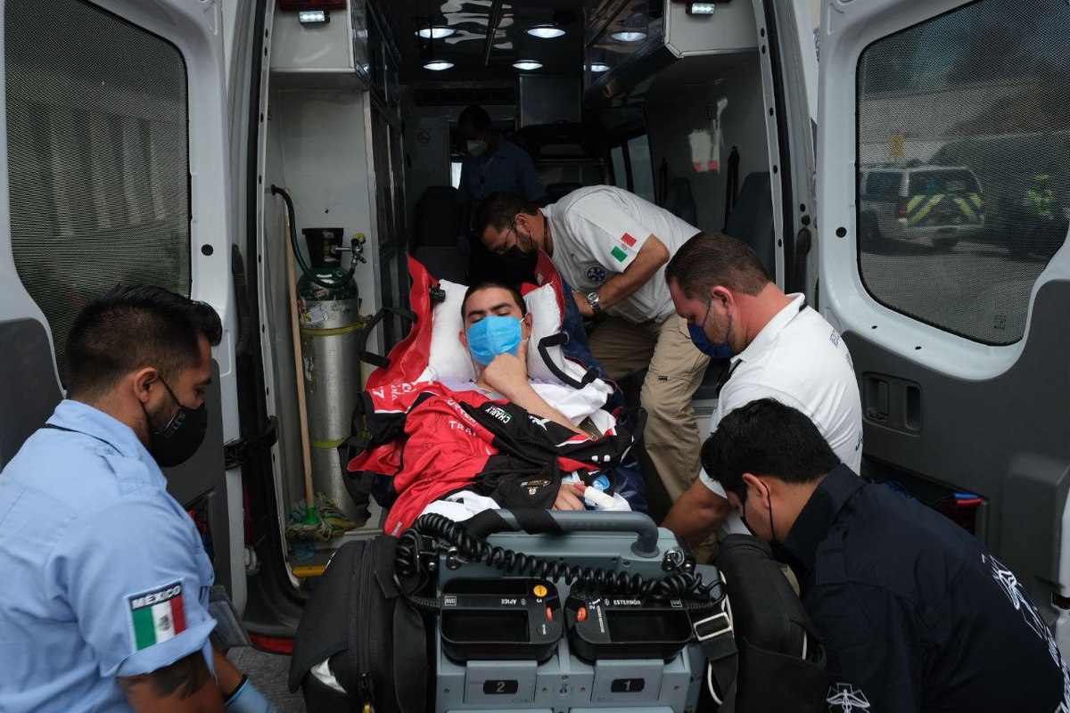 Esteban fue trasladado en helicóptero a Jalisco. | @LupitaMurguiaG