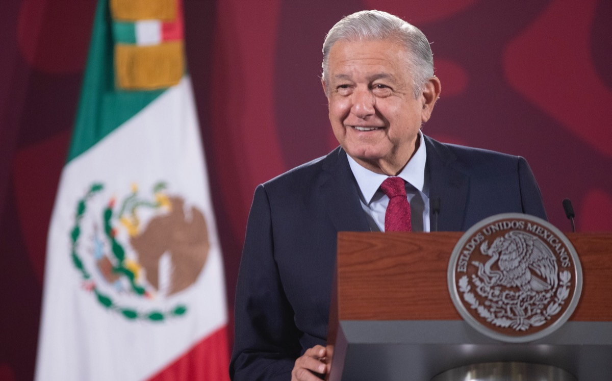 El mandatario durante su conferencia mañanera en el Salón de Tesorería. | Cortesía