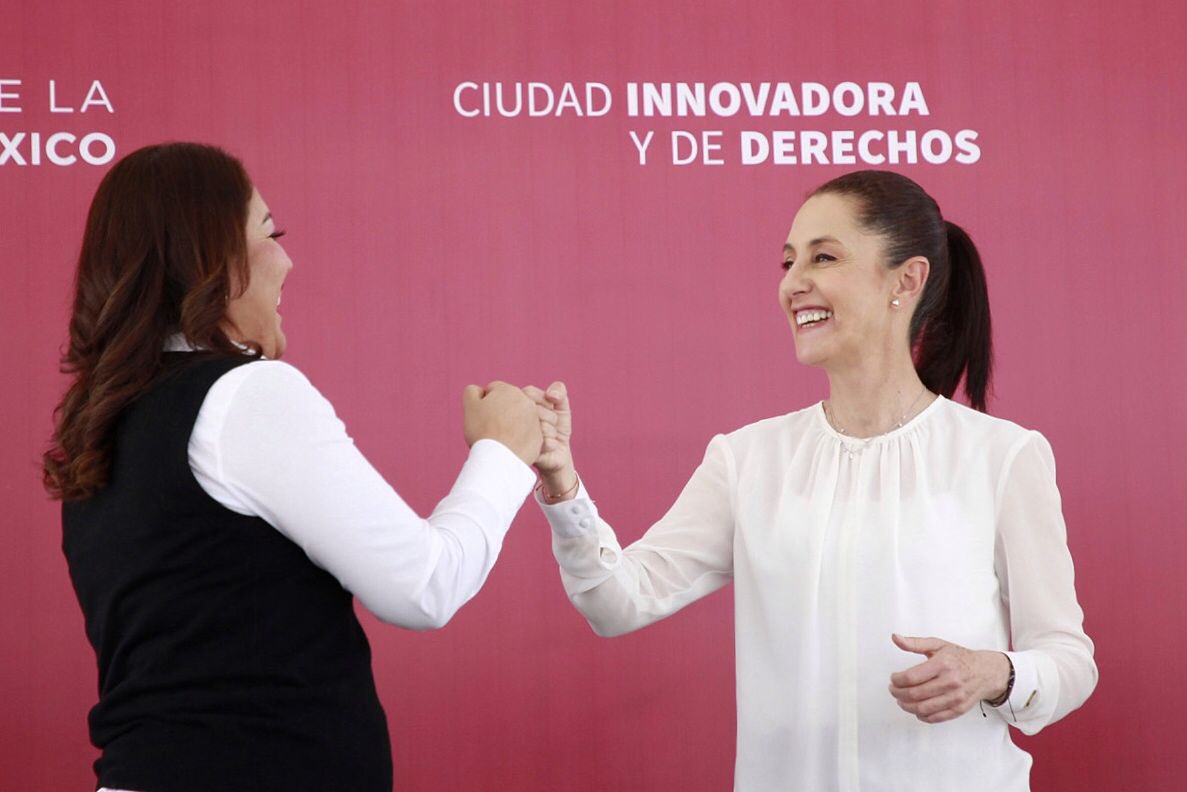 Claudia Sheinbaum, junto a la alcaldesa Berenice Hernández (Especial)