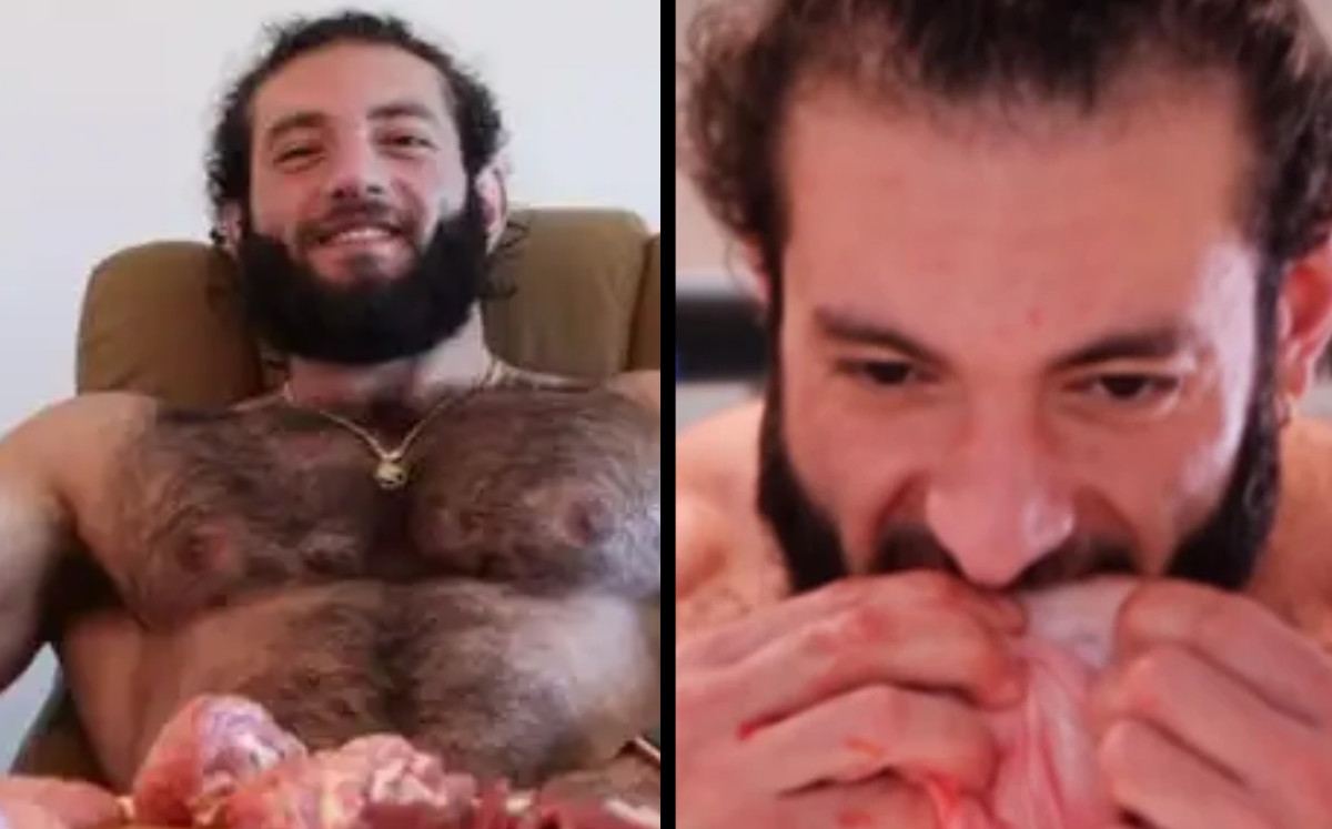 Hombre se hace viral por mostrar su carnívoro estilo de vida; sólo come carne cruda |Especial