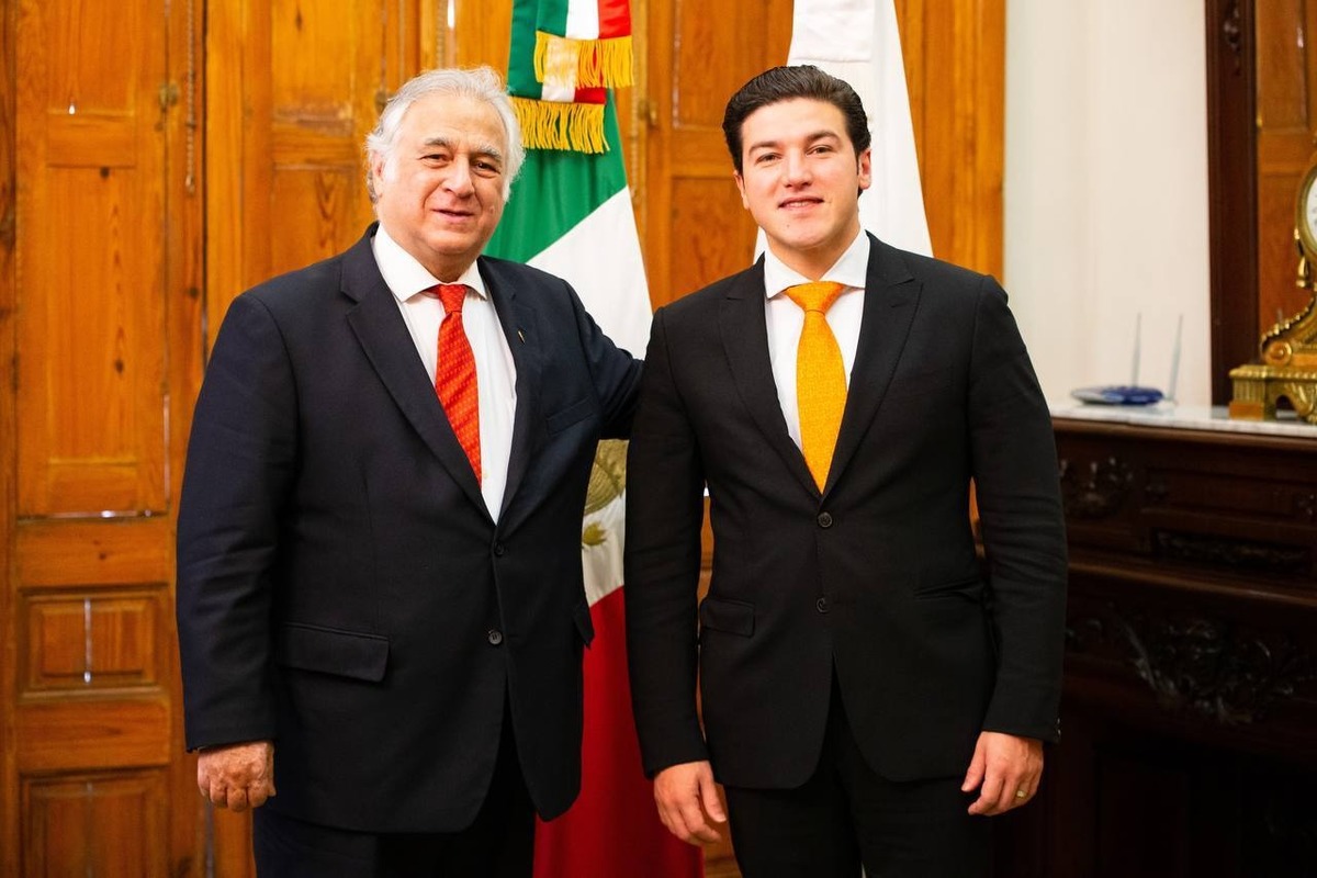 Miguel Torruco, secretario de Turismo, y Samuel García Sepúlveda, gobernador de Nuevo León. Foto: Especial