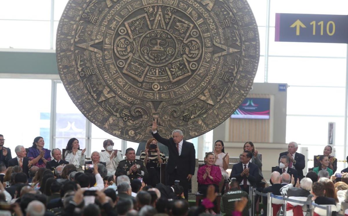 Evento de inauguración del AIFA encabezado por el presidente de la República, Andrés Manuel López obrador. (Jorge Carballo)