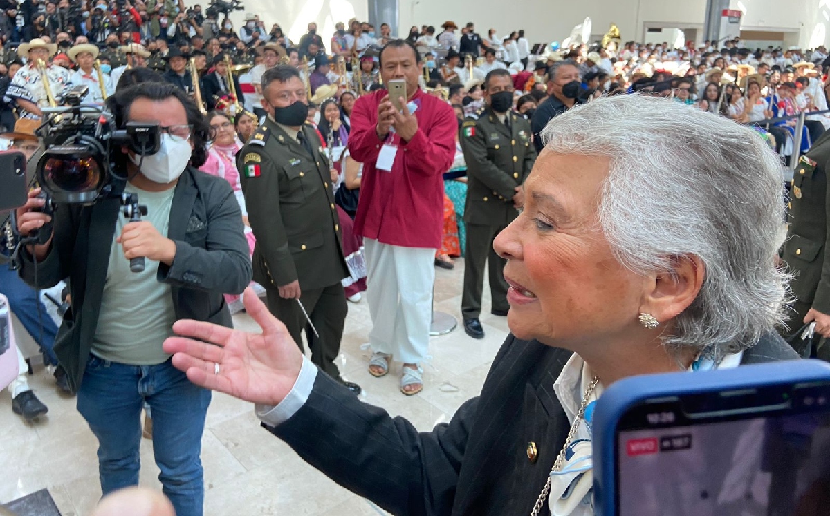 La presidenta del Senado, Olga Sánchez Cordero, acudió a la inauguración del AIFA. | Amílcar Salazar Méndez