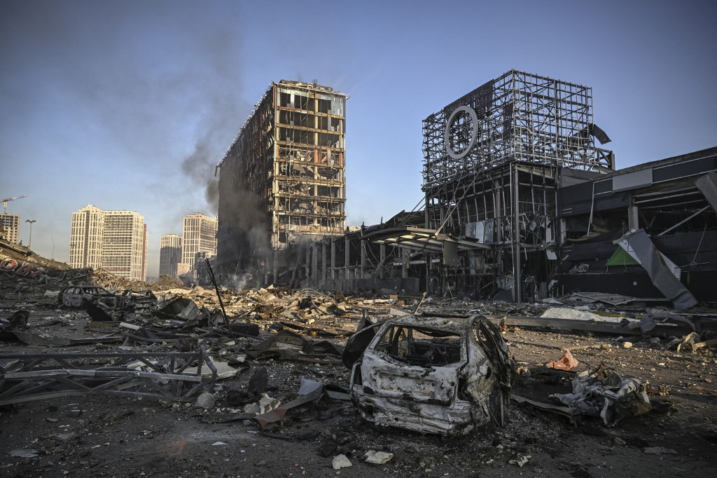 Retroville era un centro comercial que estaba ubicado en Kiev. | AFP