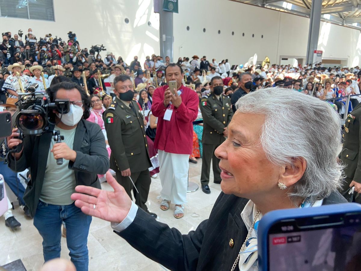 Sánchez Cordero durante la inauguración del AIFA. (Amílcar Salazar Méndez)