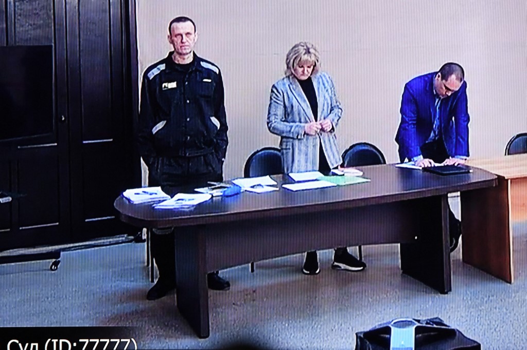Alexei Navalni en la audiencia en Rusia. | AFP