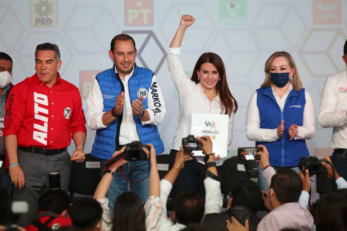 Carolina Viggiano presentó su registro para competir por la gubernatura de Hidalgo (Jorge Sánchez)