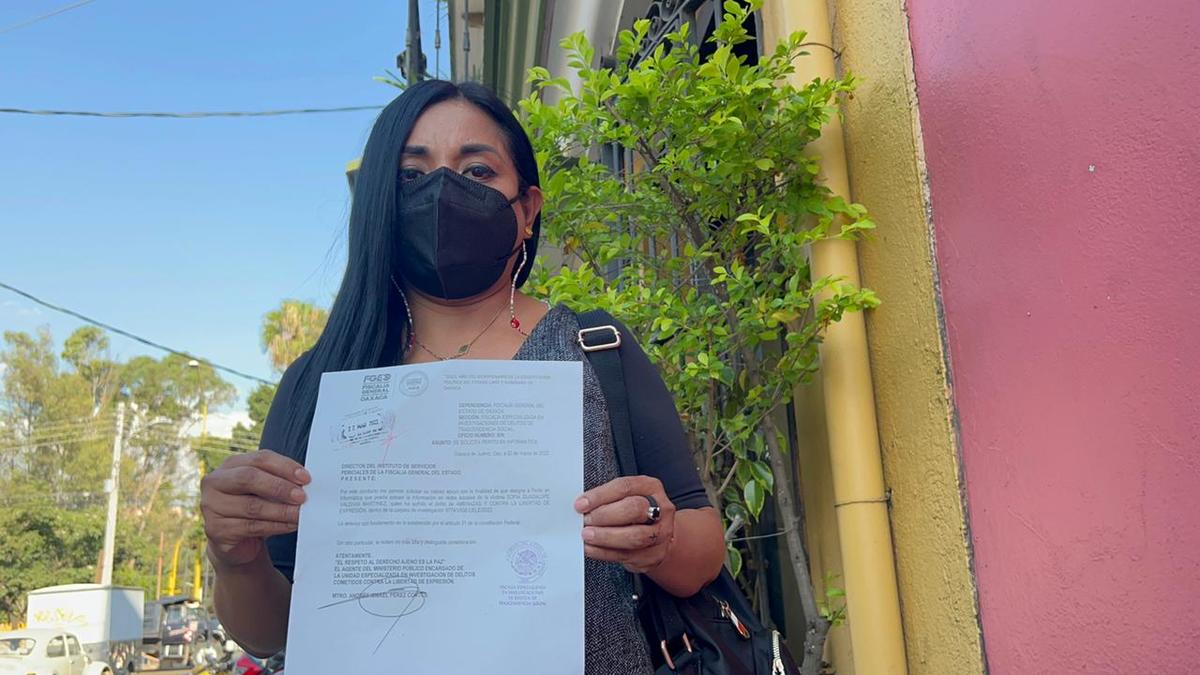 La comunicadora presentó la denuncia. (Óscar Rodríguez)