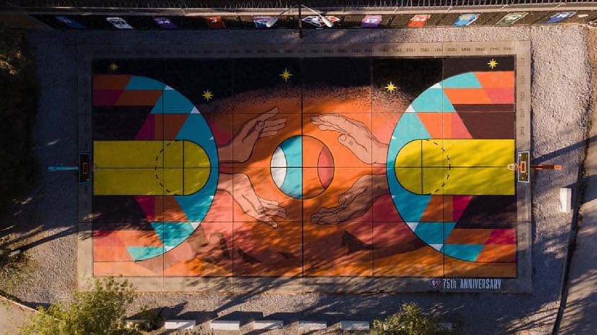 La pintura fue hecha por artistas locales contactados por la NBA. (cortesía)