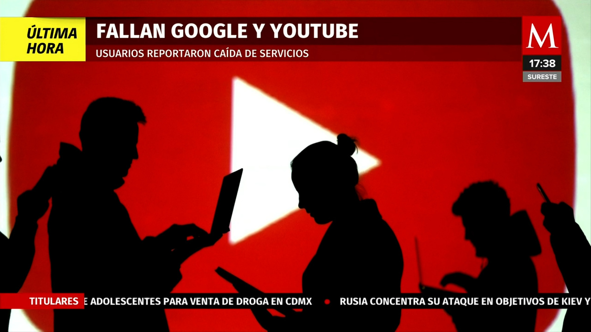 Reportan fallas en servicios de Google y YouTube; Spotify también cae