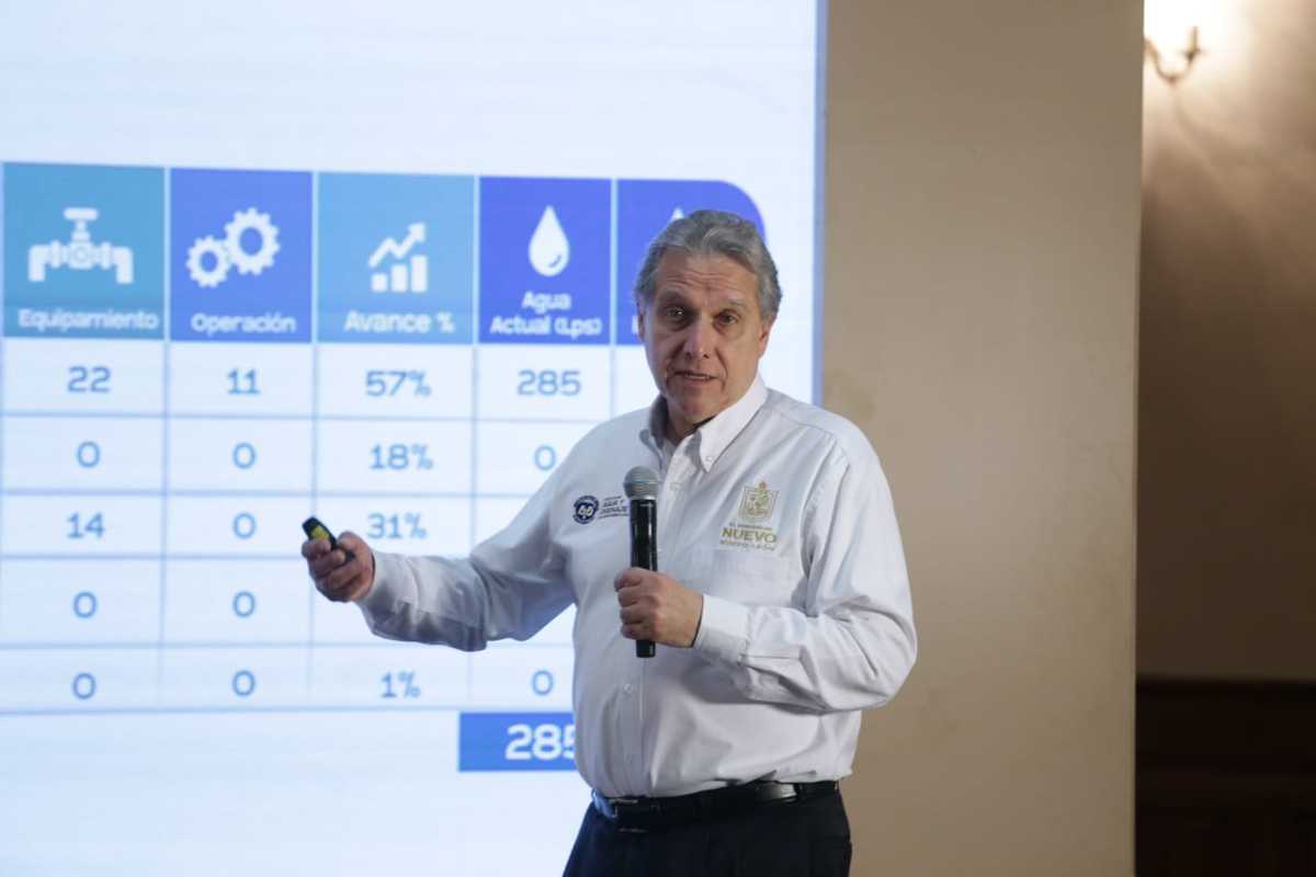 El director de Agua y Drenaje de Monterrey dijo que hasta el domingo pasado todo marchaba en forma aceptable. Foto: Jorge López