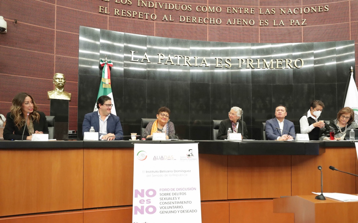 Ernestina Godoy, fiscal de la CdMx, en el Senado de la República. (Twitter senadomexicano)