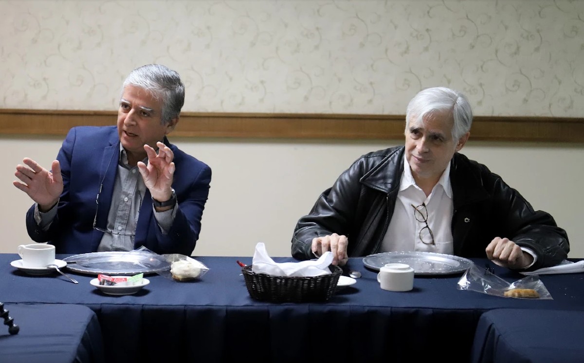 Armando Monsiváis Saldaña "Monsi" y Rafael Barajas Durán "El Fisgón". (