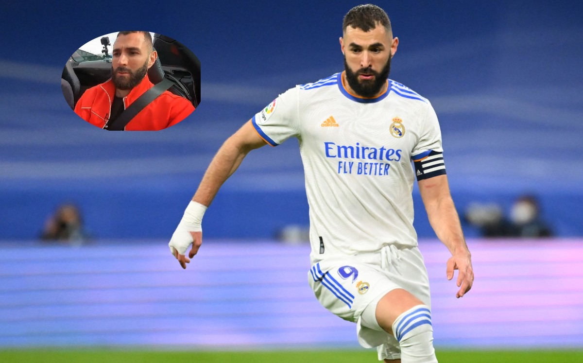 ¡Un crack donde sea! Benzema se luce al volante en el Circuito de Jarama (AFP)