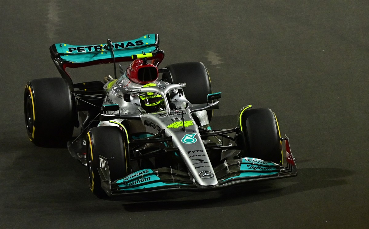Lewis Hamilton, fuera de la Q1 en las últimas prácticas del Gran Premio de Arabia Saudita (AFP)
