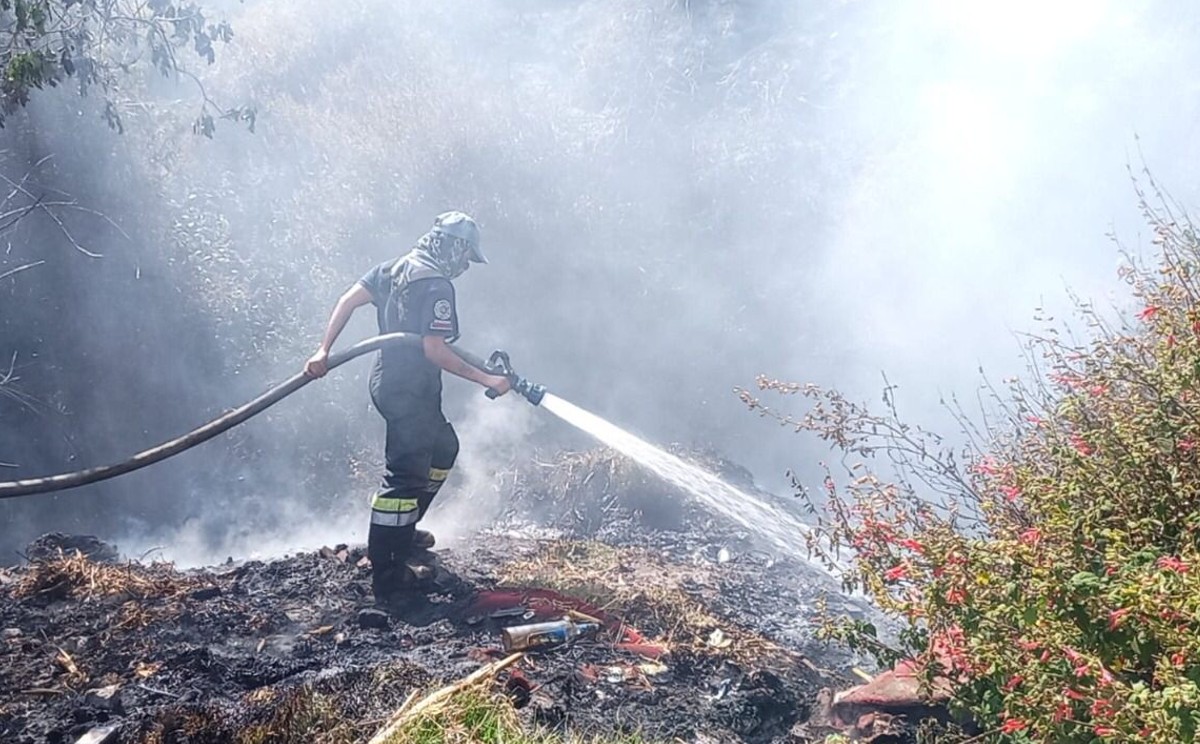 Al parecer el fuego comenzó en una barranca. (Especial)