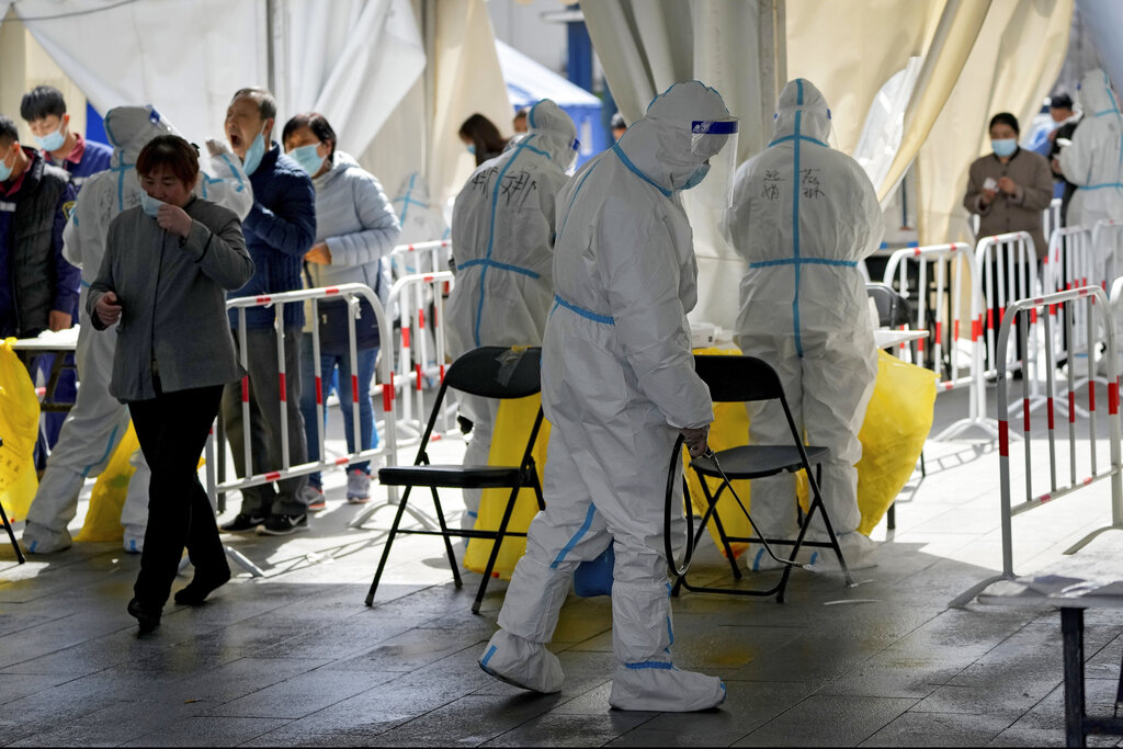 La pandemia de covid-19 ha tenido un gran rebrote en China tras la llegada de la variante ómicron. (AP)