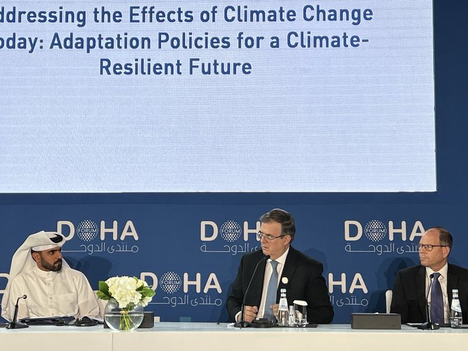 SRE propone "contribuciones obligatorias" de países desarrollados para financiación climática | Twitter @m_ebrard