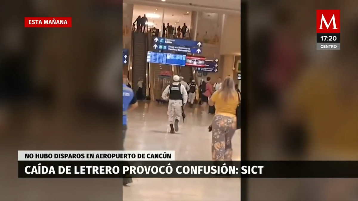 Caída de letreros en aeropuerto de Cancún originó confusión: SICT