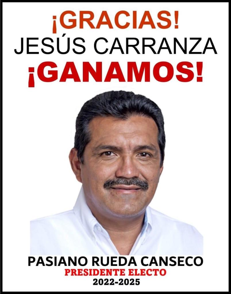 Pasiano Rueda, presidente municipal electo en Jesús Carranza | Especial