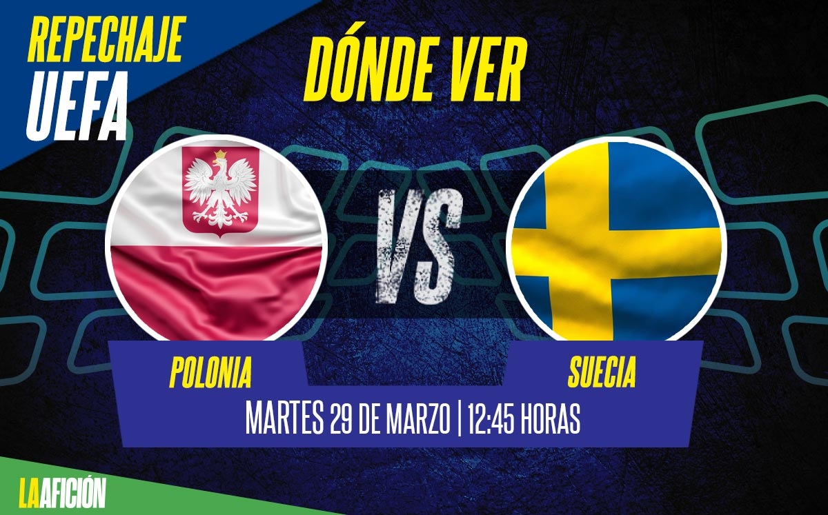 Polonia vs Suecia, dónde ver repechaje de la UEFA