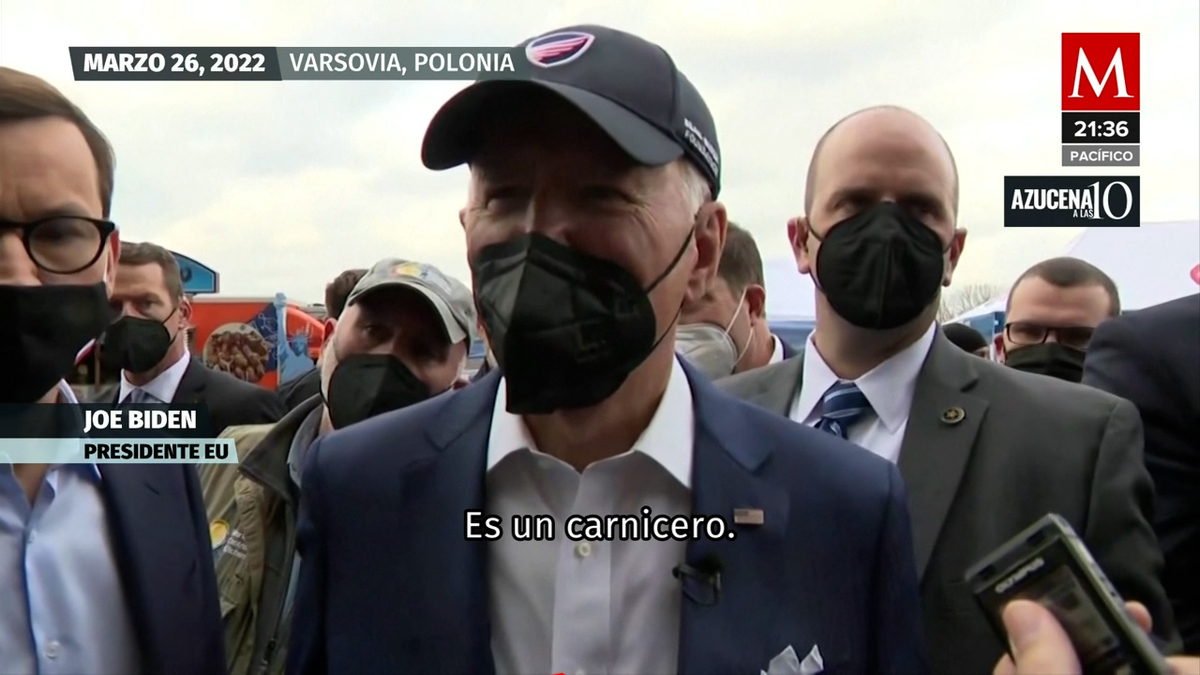 Biden llama "carnicero" a Putin tras reunión con refugiados