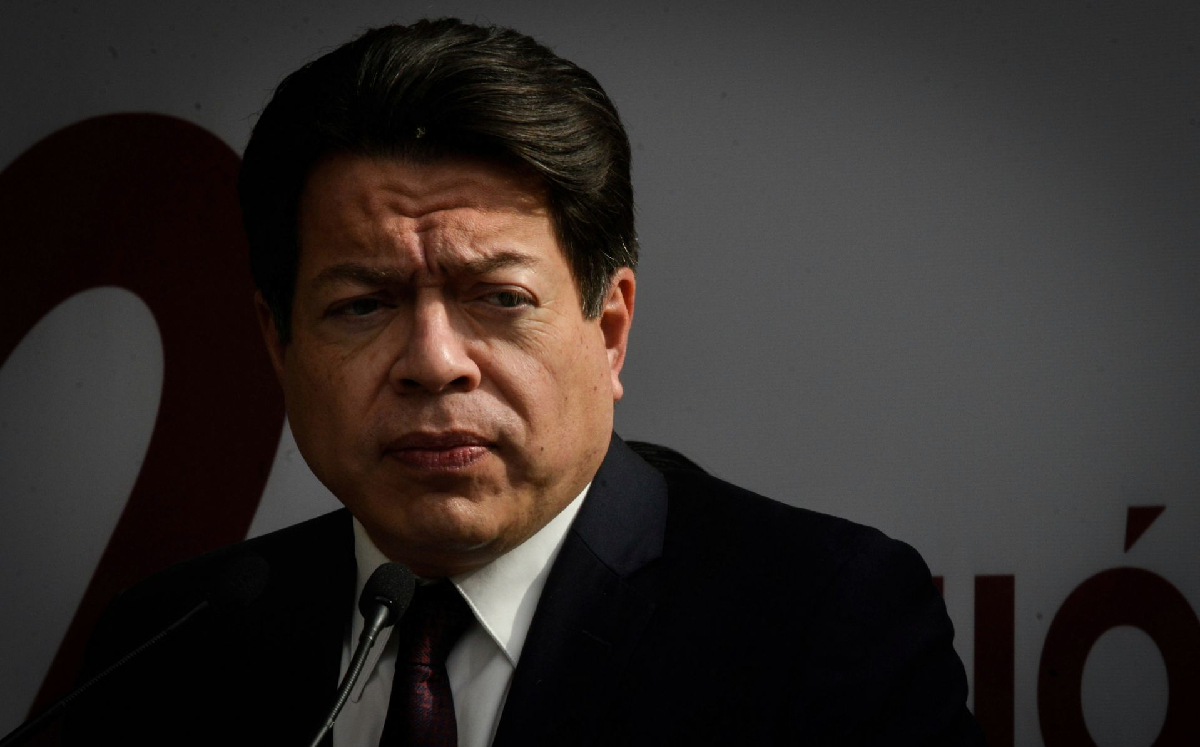 El dirigente nacional de Morena, Mario Delgado,  durante una conferencia de prensa. | Cuartoscuro