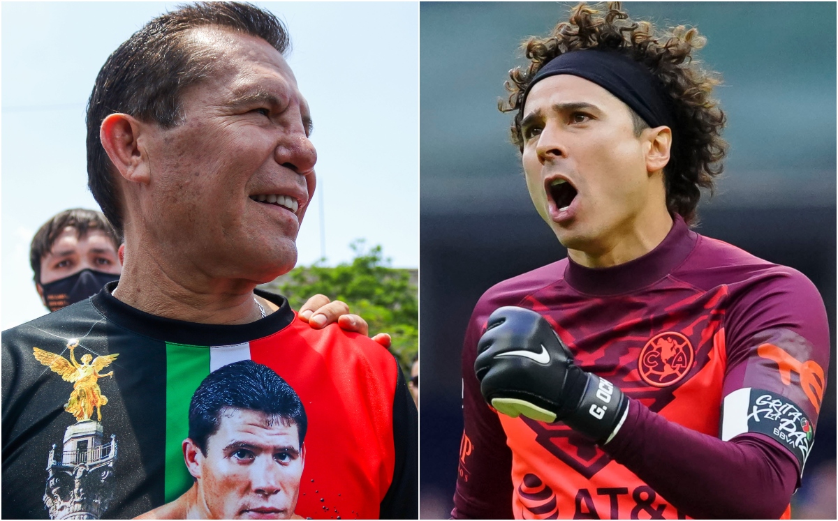 Guillermo Ochoa regala perfume a Julio César Chávez (Imago7)