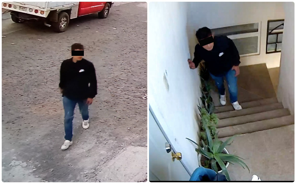 El joven fue captado por videos de cámaras de seguridad de vecinos. (Especial)