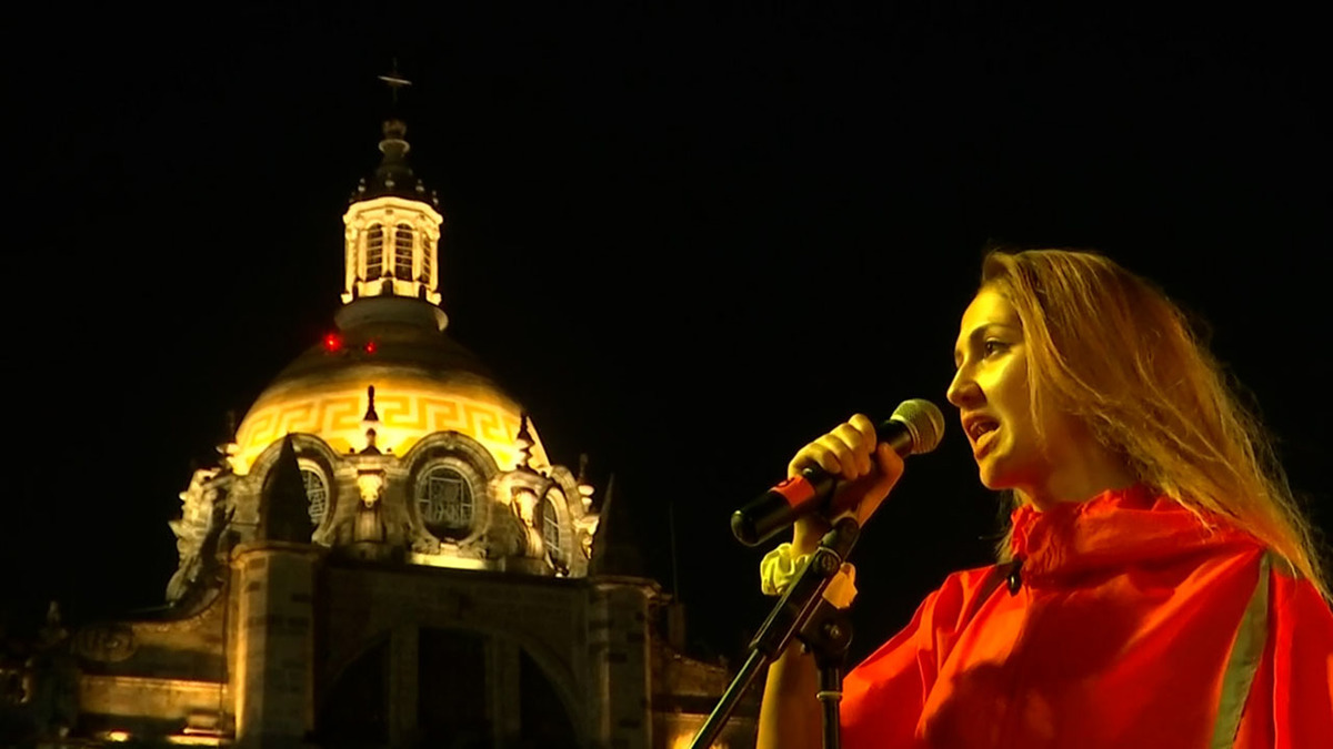 Las Tesis realizaron performance en Guadalajara
